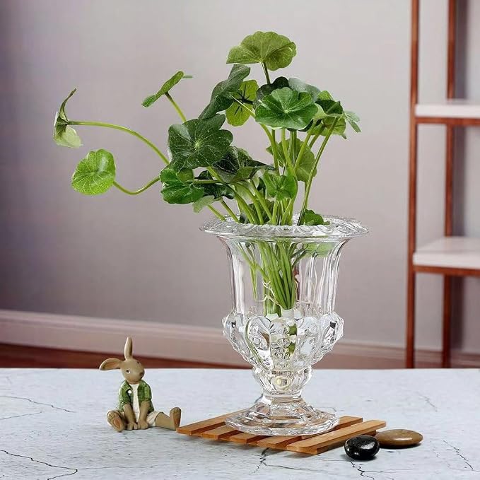 Glass Votive Holder 2 Pcs Glass Vase Ceramic Decor Tabletop Plant Stand Floor Vases Clear Vase for Flowers Home Ornament Transparent Household Flower Planter Air