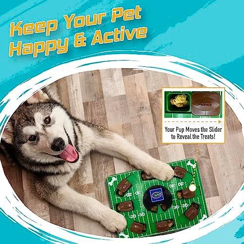Pets First NCAA Florida Gators Puzzle Toy, Puzzle Treat Dog Toy, Interactive Dog Treat Toy, Dog Puzzle Fedding Slow Toy