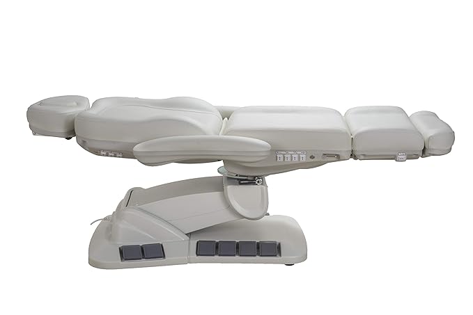 Silver Fox - Facial Chair for Esthetician, Electric Spa Treatment Chair with 4 Motors, Professional Beauty Bed, Adjustable Salon Treatment Table with 240° Rotation - 2246EB, Ivory