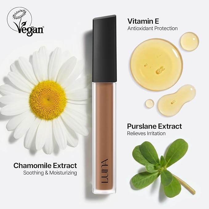 [NEW] LUNA Long Lasting Tip Concealer 15C | Moisturizing Liquid Type | Full Coverage for Dark Circles, Fine Lines & Redness | Korean Makeup, 0.22 oz