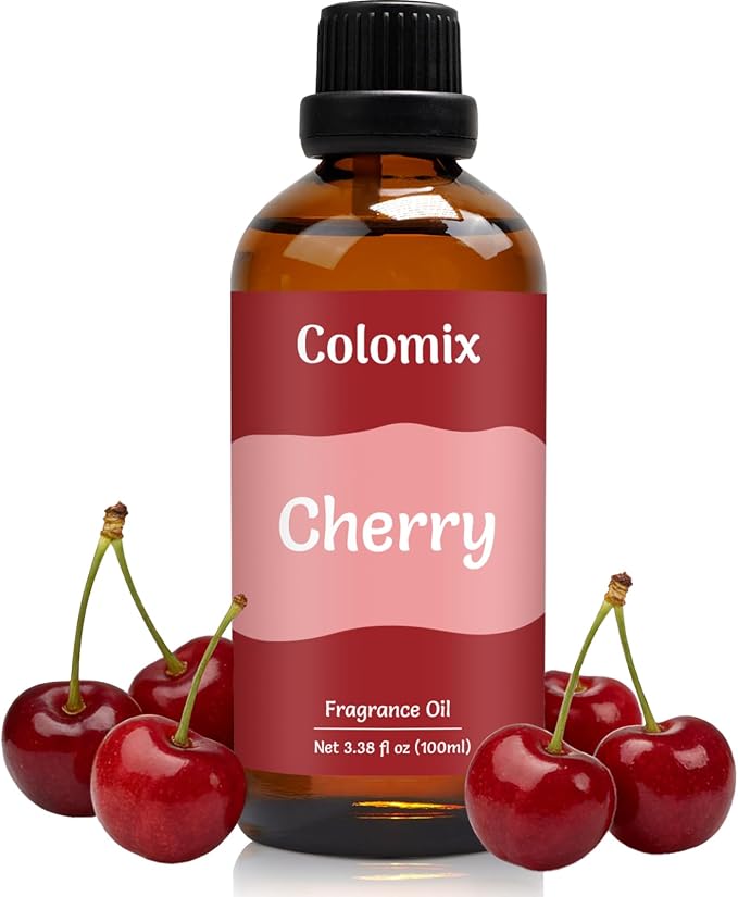 100ml Cherry Fragrance Oil, Premium Essential Oils for Diffusers for Home - Candle Scents for Candle Making, Soap Making Supplies and More DIY Projects, Gift Scented Oils