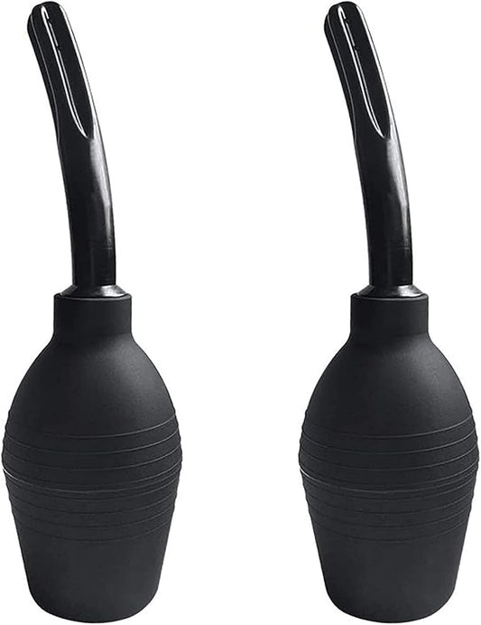 Abyclean 2 Pack Anal Douche Enema Bulb Vaginal Douche Enema Cleaner for Women’s or Man’s Health (310ml Black)