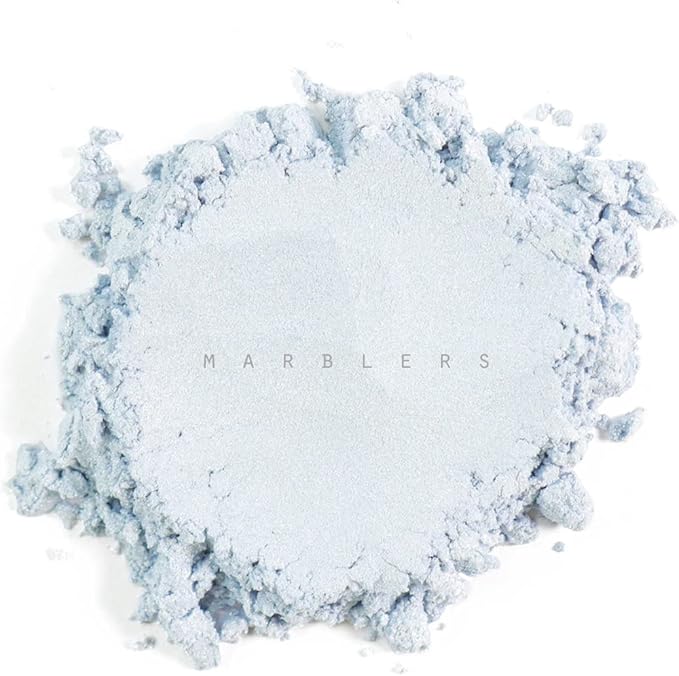 MARBLERS Blue Mica Powder [Baby Blue] 4oz (113g) | Cosmetic Grade | Epoxy Resin Pigment | Dye | Non-Toxic, Vegan, Cruelty-Free | Lip Gloss, Nails, Body Butter, Bath Bomb, Candle & Soap Making