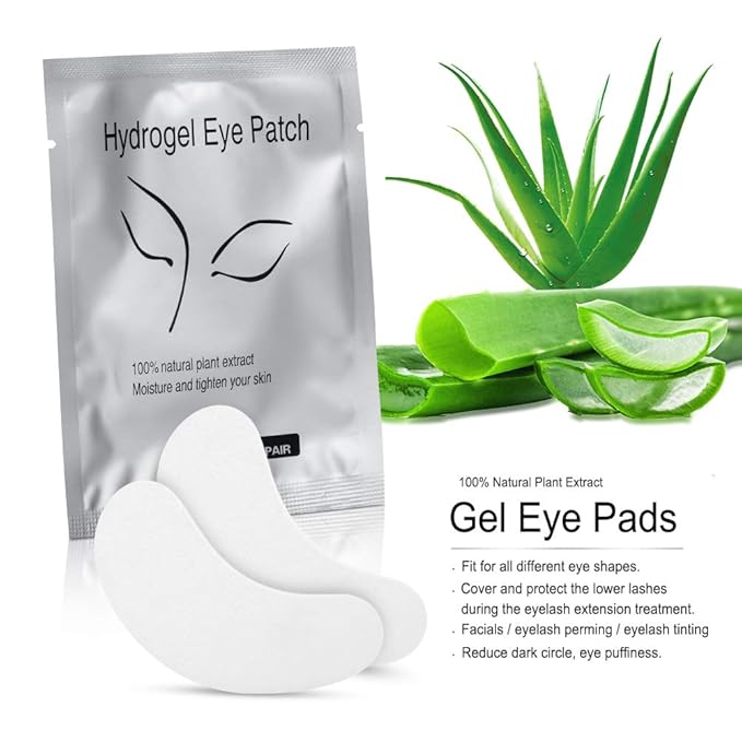 Ocim 100 Pairs Under Eye Pads Lash Extensions,Hydrogel Gel Eye Patches for Lashes Extension/Eyelash Tinting