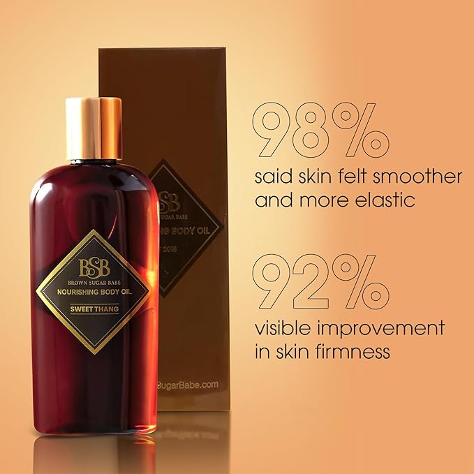 Brown Sugar Babe Sweet Thang Body Oil, Nourishing Oil for Women, Scented Skin Care, Perfume Body-Oil, Paraben Free, Made in USA