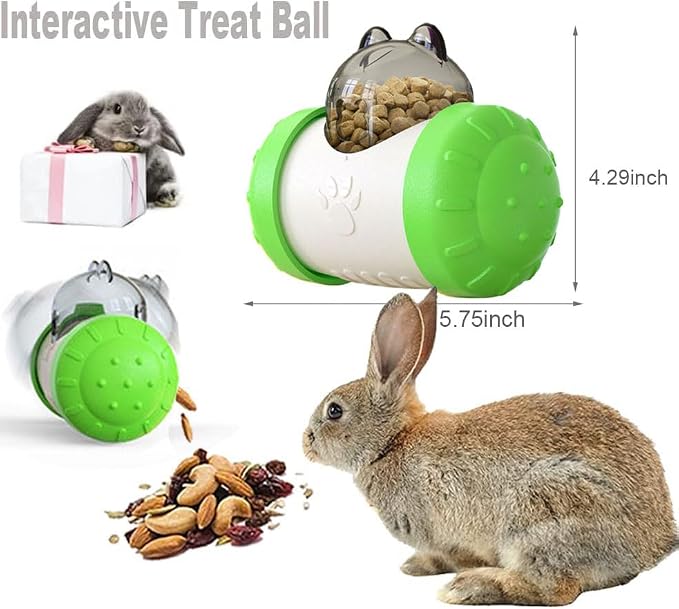 Dbeans Flourishing Interactive Treat Ball for Rabbits & Guinea Pigs - Enrichment Foraging Toys for Boredom