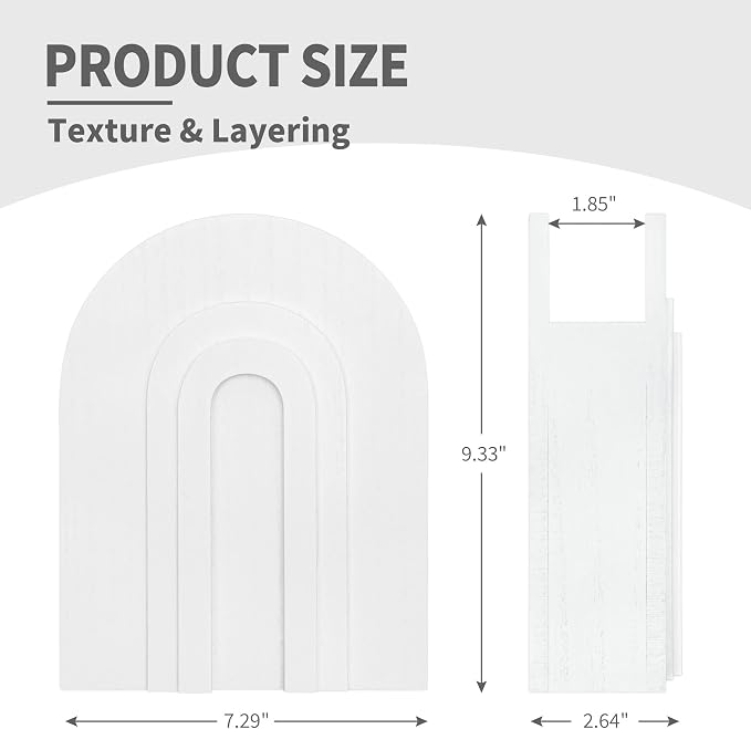 2 Pack Wooden Wall Vase Set in Black and White for Dried Flowers | Two-tone wall-mounted vases for pampas grass and faux greenery; modern boho wall decor for living room, hallway or entryway
