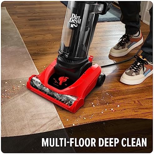 Dirt Devil Multi-Surface+ Upright Bagless Vacuum Cleaner | Ideal for Carpet and Hard Floor, Powerful, Lightweight, Corded Vacuum Cleaners for Home Use