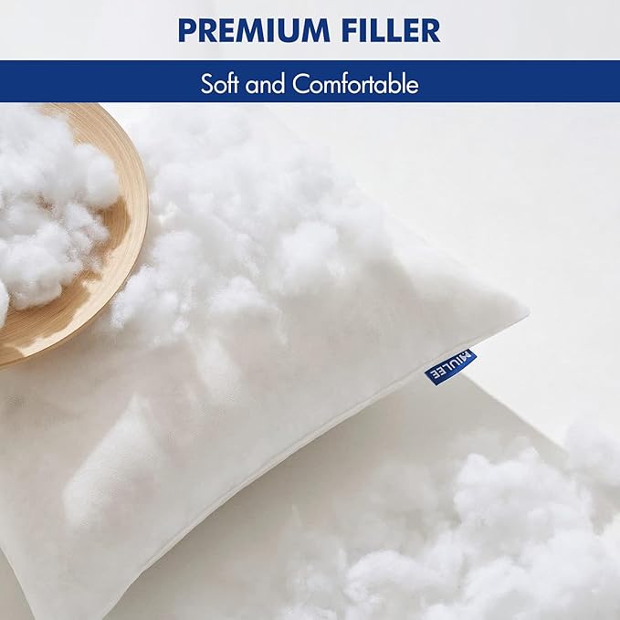 MIULEE Pillow Insert 14x32 Inch Decorative Rectangle Throw Pillow Inserts | Premium Fluffy Pillow Forms Sham Stuffer for Sofa Couch Living Room