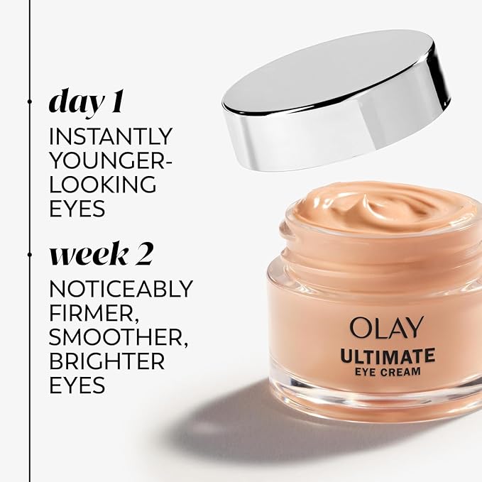 OLAY Ultimate Eye Cream for Dark Circles, Wrinkles And Puffiness 0.4 oz (Pack of 3)