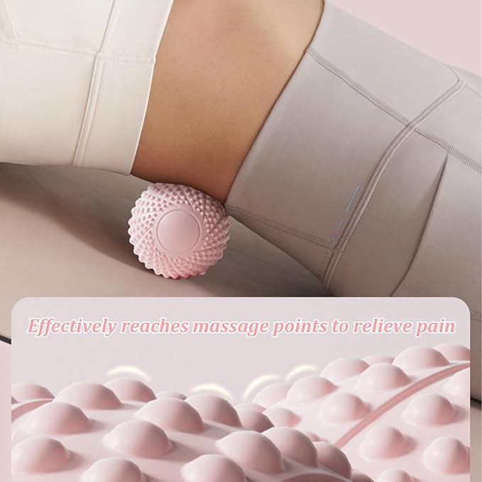 Peanut Massage Ball for Deep Tissue, Trigger Point Therapy, Myofascial Release – Double Lacrosse Foam Roller for Back, Neck, Foot, Muscle Relief, Yoga & Physical Recovery (Grey)