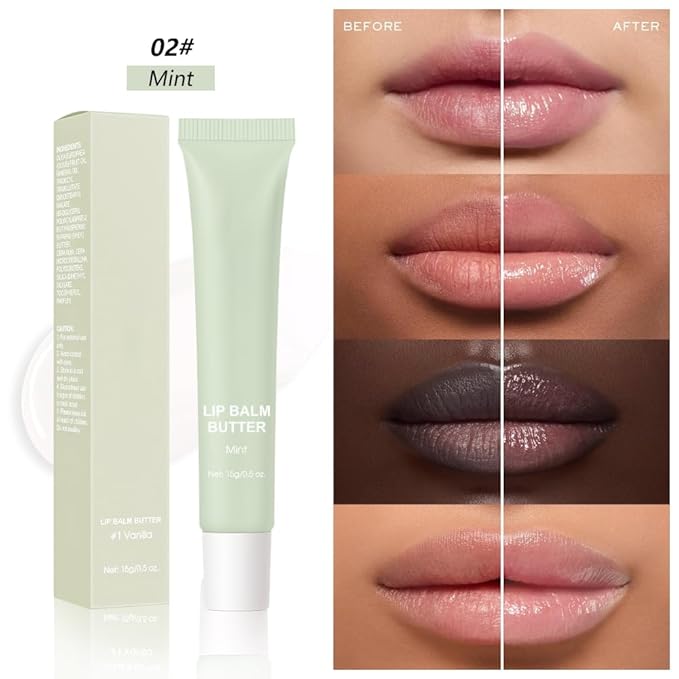 Summer Butter Lip Balm Lip Gloss, Ultra-Hydrating Natural Vegan Lip Balm, Sheer-Tinted Shine & Hydration, Soothes & Softens Dry Lips Skincare, Bálsamo labial hidratante #2 Mint