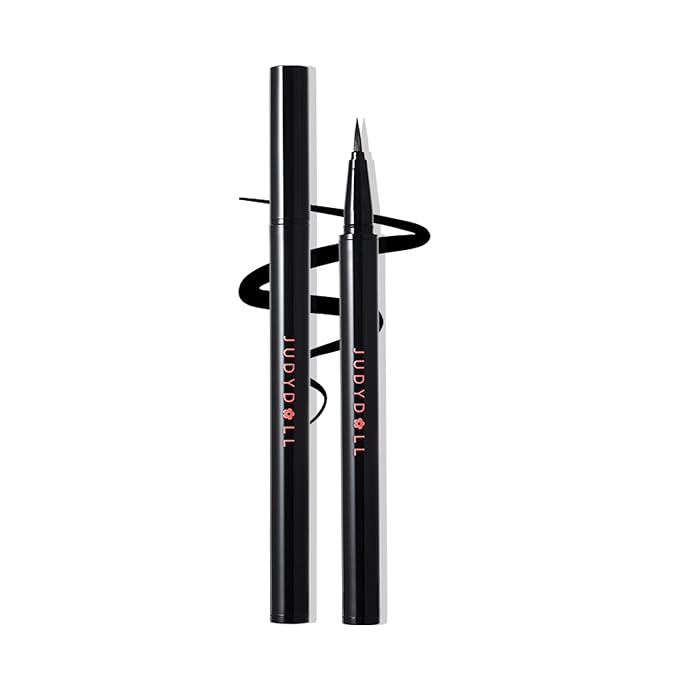 JUDYDOLL Ink Glider Longlasting Liquid Eyeliner - 30H Waterproof, Smudgeproof, Ultra-fine Tip, Ideal for Cat Eyes & Wings, Intense Black