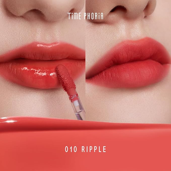 ALTERA BLURRING LIP TINT - Shine Lip Gloss to Soft Blurry Lip Matte Finish, Long-Lasting Lip Stain, Smooth and Blur lip lines, Watery-Velvet Feel, Hydrating & Non-Sticky (010 RIPPLE)