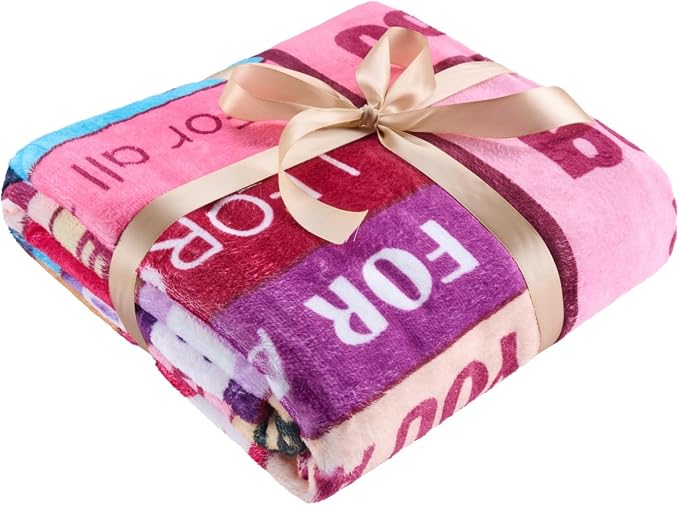 Pink Mother’s Day Blanket Gift for Mom – Soft Cozy Fleece Throw, Warm Inspirational Blanket for Mother, Birthday Gifts for Mom from Daughter & Son, Holiday, 50x60 inch