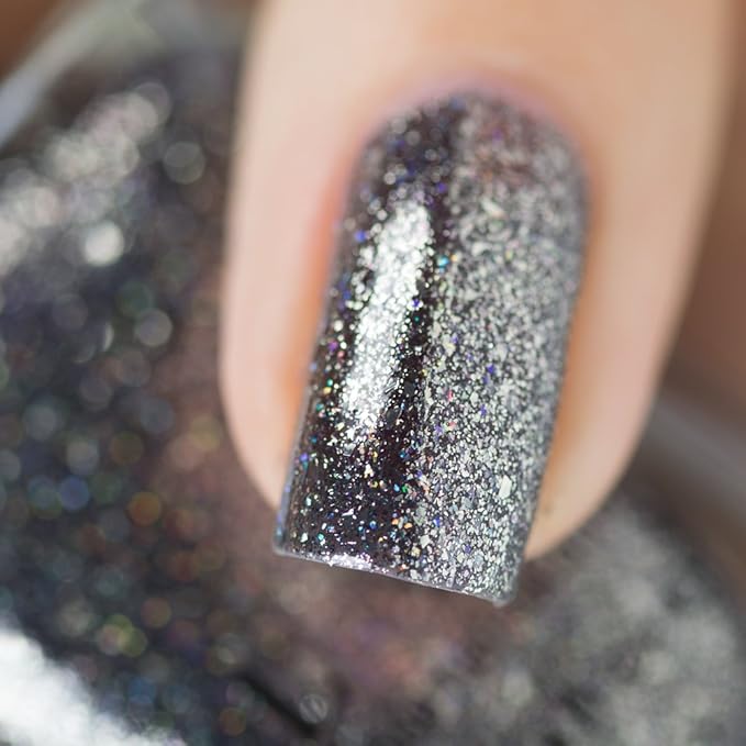 ILNP Private Reserve - Black Holographic Metallic Nail Polish