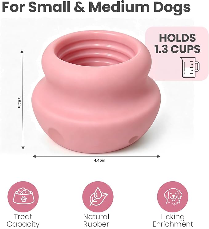 MateeyLife Freeze Dog Enrichment Lick Toy, Stuffable Frozen Lick Treat Bowl