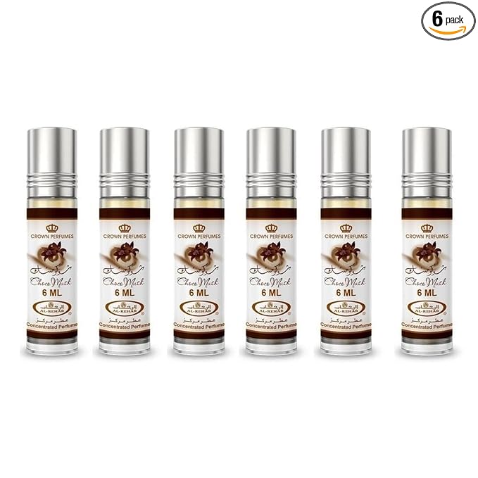 Al-Rehab Choco Musk Concentrated Perfume Rollerball for Unisex, 0.2 Ounce (Pack of 6)