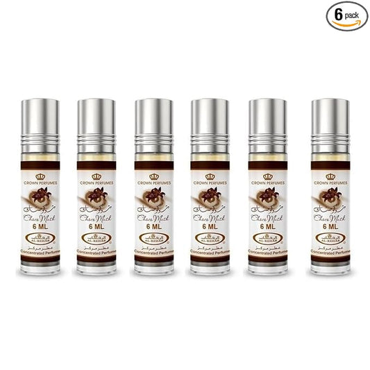 Al-Rehab Choco Musk Concentrated Perfume Rollerball for Unisex, 0.2 Ounce (Pack of 6)