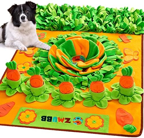 Snuffle Mat for Large Dogs, 40'' x 27.5'' Sniff Mat for Dogs, Portable Slow Feeding Mat for Foraging Skills and Stress Relief, Interactive Indoor/Outdoor Dog Puzzle Toys for Nosework Training