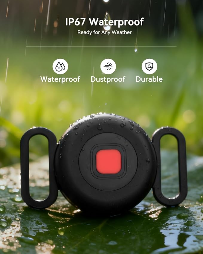 Dog Tracker Tag 2 Pack, Bluetooth Pet Tracker for Dogs with Collar Holder, Works with Apple Find My and Android Find Hub, Waterproof Anti-Lost Dog Tag Tracker for Collars