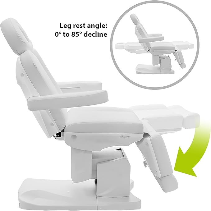 SKINACT Bellage Electric Treatment Table (Chair) 4 Electric Adjustable Motors (White)