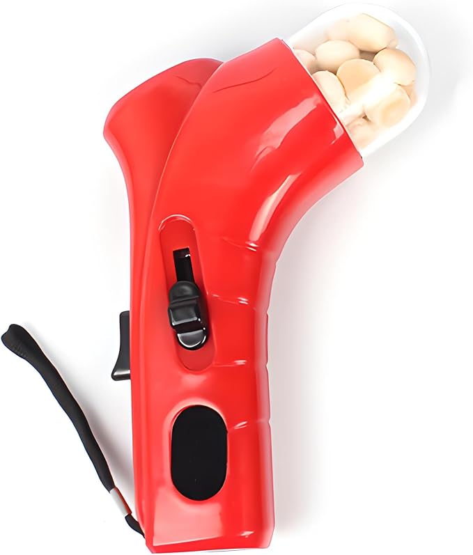 Cat Treat Gun Shooter Interactive Pet Food for Cats Dog（Red）
