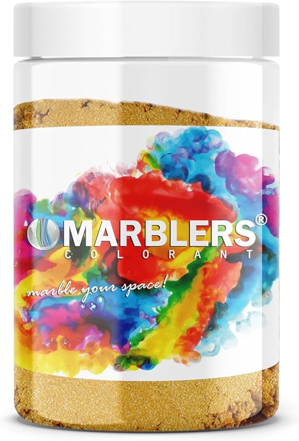 MARBLERS Gold Mica Powder [Mustard Gold] 4oz (113g) | Cosmetic Grade | Epoxy Resin Pigment, Dye | Non-Toxic, Vegan, Cruelty-Free | Lip Gloss, Nails, Body Butter, Bath Bomb, Candle & Soap Making