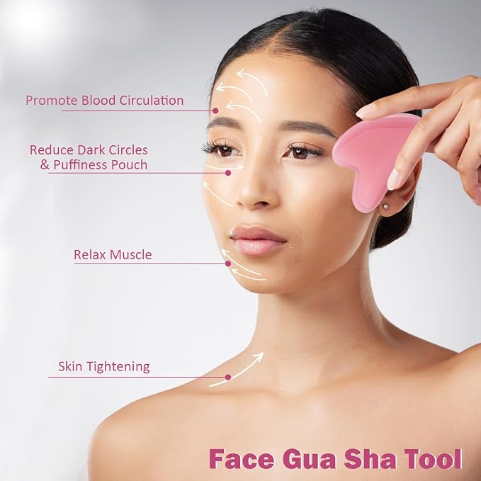Body Gua Sha Tool for Cellulite Remover Muscle Pain Relief, Lymphatic Drainage Massager for Body Shaping, Muscle Pain Relief Red