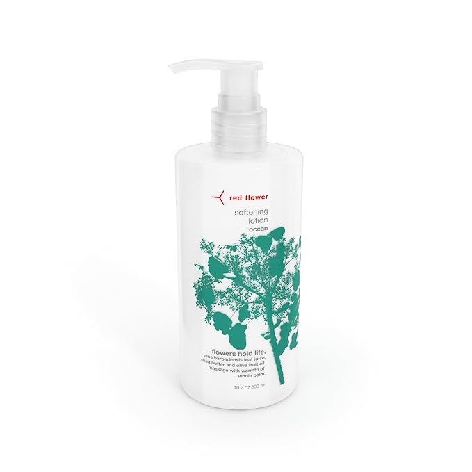 Red Flower Ocean Body Care Duo: Purifying Body Wash & Softening Lotion Set for Hydrated, Fresh, Nourished Skin