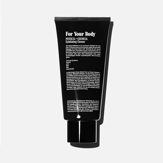 Nécessaire The Body Exfoliator. Santal. AHA/BHA/PHA. Resurface Skin. Smooth KP and Rough Patches. Hypoallergenic. Dermatologist-Tested. 180 ml / 6.1 fl oz