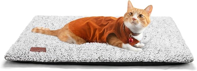 Mora Pets Self Warming Cat Bed Self Heating Cat Dog Mat Pet Pad Extra Warm | Self Heated Cat Bed for Indoor Outdoor Pets, Removable Washable Cover, Non Slip Bottom, Crinkle-Free, No Plug, 29.1 x 18.9 in
