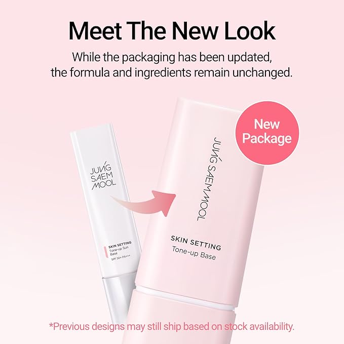 JUNG SAEM MOOL Skin Setting Tone Up Base 1.35 Fl Oz, Pink Luminizing Makeup Primer, Hydrating K-Beauty Base for Radiant Glow & Smooth Skin, Camu Camu for Vibrant Complexion, Longlasting, Korean Makeup