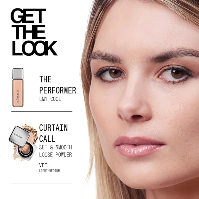 about-face THE PERFORMER Skin-Focused Foundation LM1Cool – Medium Coverage, Long-Wear, Breathable & Buildable Base – Clean, Vegan, Hydrating Formula with Blue Agave & Chlorella – 1.08oz
