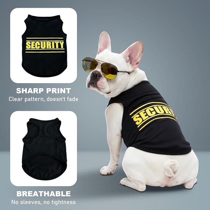Dog Clothes for Small & Medium Dogs, Pet T-Shirts | 2 Pack Dog Shirt for Girl & Boy, Puppy Clothes, Tank Top for Summer & Winter (Cool Small)