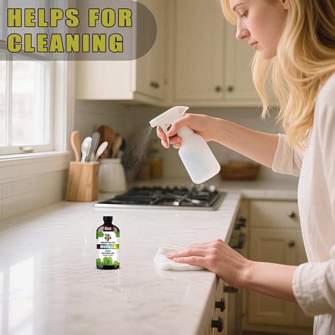 Melissa Essential Oil, Melissa Oils, for Diffuser, Humidifier, DIY Candles, Soap, Home, Office, Yoga, Massage, Gift, Essential Oil, GV77ZF Melissa Fragrance Oil - 4 fl oz (120 ml)