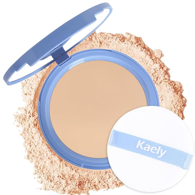 Oil Control Matte Perfection Face Powder Compact For Women, Matte Smooth Flawless Setting Powder Makeup, Polvo Compacto De Maquillaje, Waterproof Long Lasting, 0.35Oz, (125 Ivory Buff, 1)