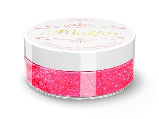 MARBLERS Glitter Mica Powder [Pink Me] 0.14oz (4g) | Glitter Mica | Highly Pigmented | Non-Toxic, Vegan, Cruelty-Free | Eyeshadow, Body Butter, Nail Polish, Nail Art | Party, Body, Face Makeup