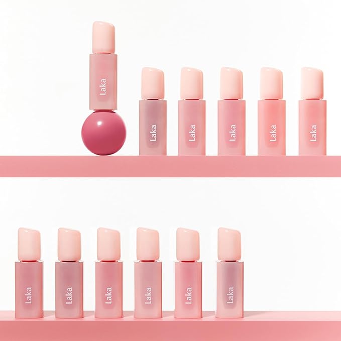 Laka Popping Balloon Lip Stain, 4.5g/0.15oz, Glossy Plumping Lip Tint, Moisturizing, Non-Sticky Texture for All-Day Hydration, Vegan, K-Beauty (#510 Breezy)
