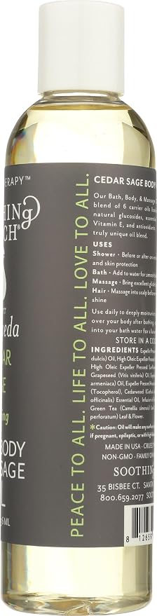 SOOTHING TOUCH Cedar Sage Bath & Body Oil, 8 FZ