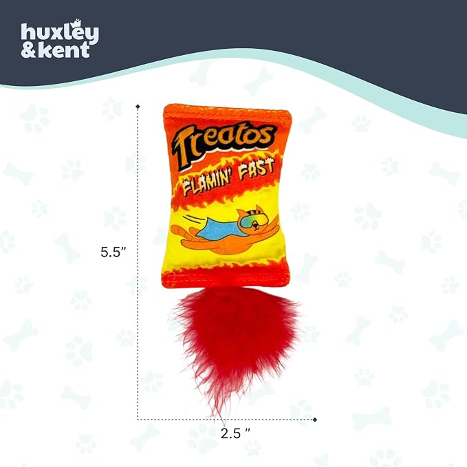 Huxley & Kent Plush Crinkle Catnip Cat Toy, Treatos Snacks