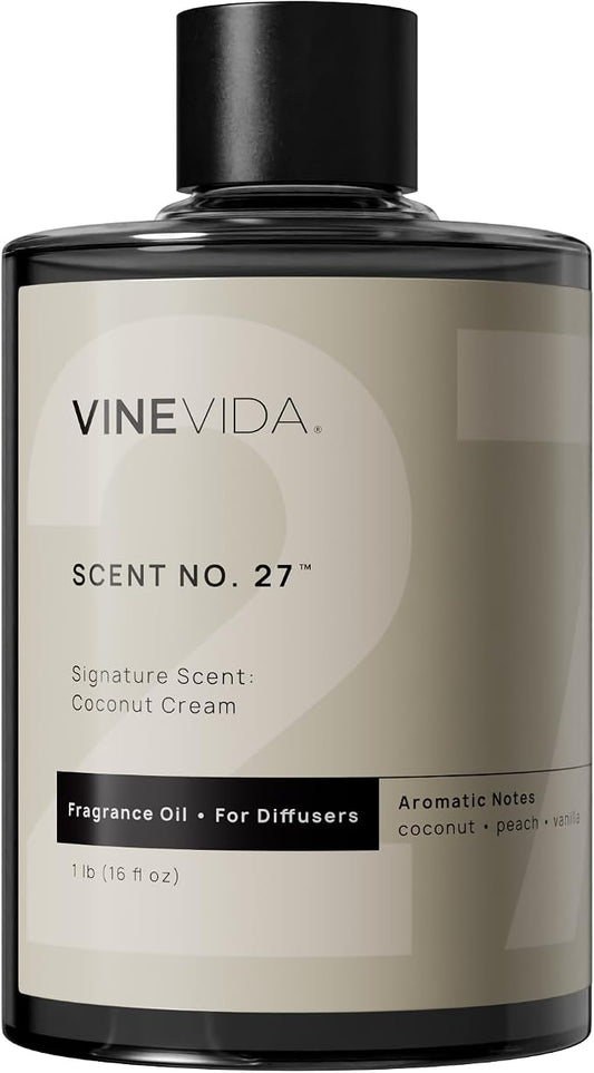 VINEVIDA [16 Fl Oz] Coconut Cream Fragrance Oil for Cold Air Diffusers, Essential Oils for Diffuser Oil Refill & Air Freshener Room Spray
