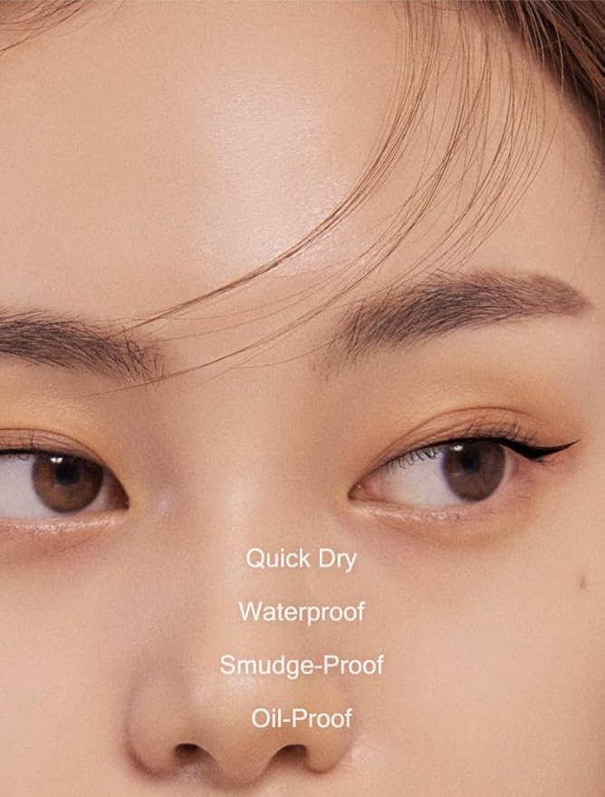 MIZON Liquid Vegan Eyeliner Long lasting Waterproof Smudge Proof sharp Tip Quick Dry Easy Cleansing Korean Make Up (0.02 Fl Oz)