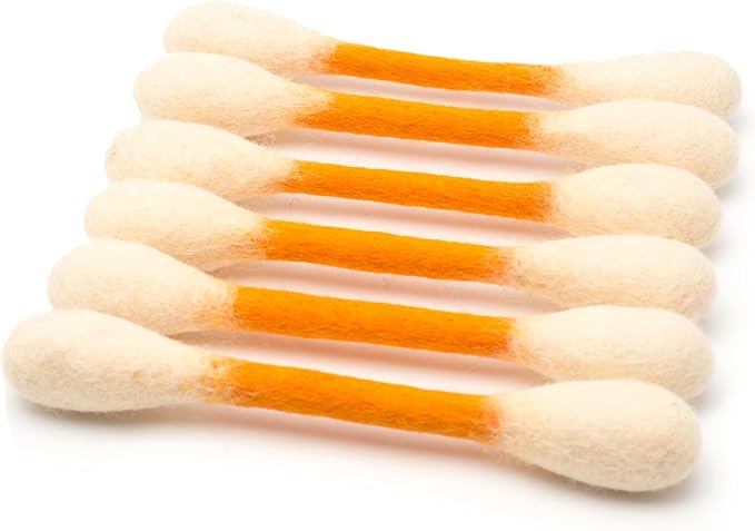 Glaciart One Swabs Cat Toys with Catnip - 6 Pk | Durable for Chew, Cute Cat Toys Interactive Kitty for Boredom, Exercise, & Play | Filled w/Organic Catnip for Anxiety & as Digestive Aid | Gift Idea