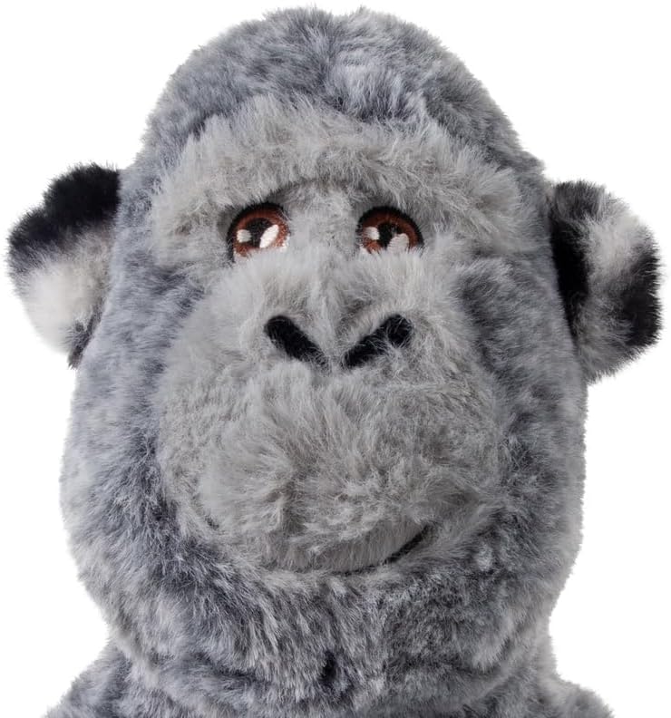 KONG Jungle Jamz Plush Dog Toys – Squeaky, Crinkly, and Rattling Durable Toys for Dogs – Safari Animal Collection (Gorilla)