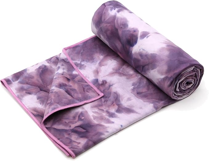 Eunzel Hot Yoga Towel Non-Slip Yoga Mat Towel Ultra-Absorbent Microfiber Towel for Hot Yoga, Pilates，Bikram and Workout 26.5"x 72"