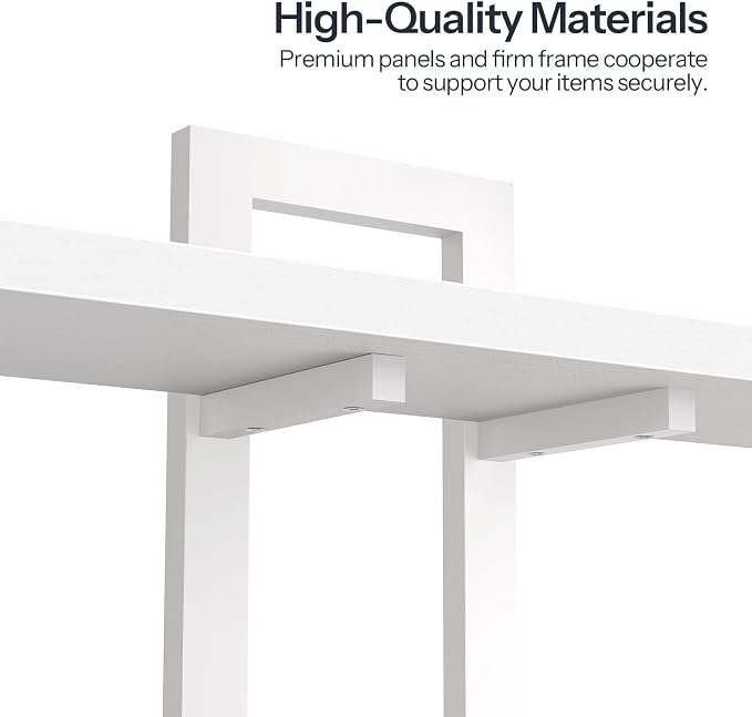 HOOBRO Floating Shelves, 15 Inch Wall Shelf Set of 2, Wall Mounted Storage Shelves 2-Tier, Hanging Bathroom Shelves, for Living Room, Bedroom, Bathroom, Kitchen, White WW32BJ01
