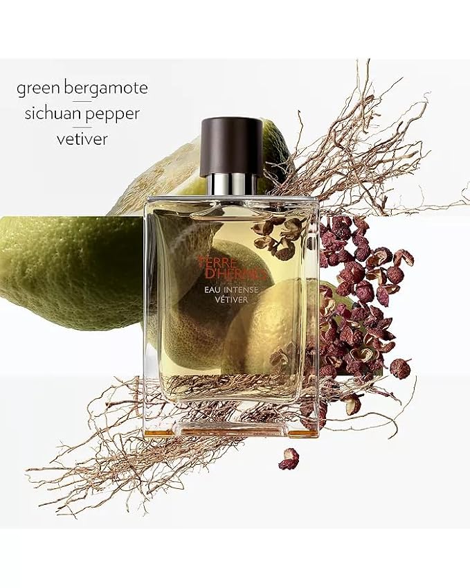 Hermes Terre D'hermes Eau Intense Vetiver Eau De Parfum Spray for Men, 1.6 Ounce