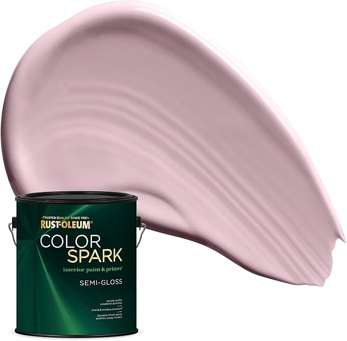Rust-Oleum Color Spark Interior Paint and Primer in One, Semi-Gloss, Cheeky, 1 Gallon