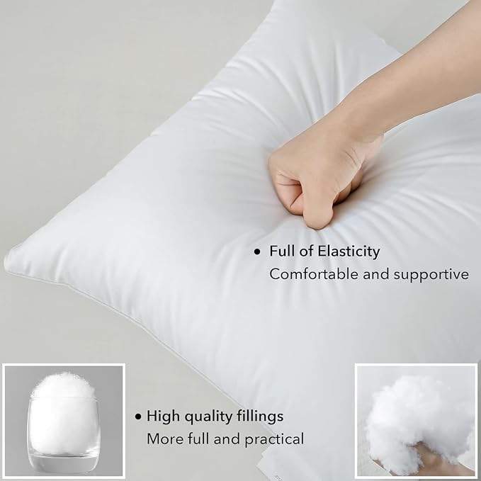 FAVRIQ 14 x 36 Inch Pillow Inserts - Premium Square Interior Sofa Throw Pillow with 100% Cotton Cover - Decorative Pillow Insert - Pack of 1